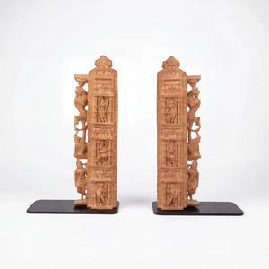 Sculpture Dwar Shakha |   Réplique de moulure de porte de temple du XIe siècle, finition artisanale, qualité muséale. - Product Image 2
