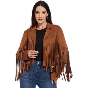 Women's Fringe <b>Leather</b> <b>Jacket</b> Manufacturer High Quality <b>Leather</b> Fashion - Product Image 4