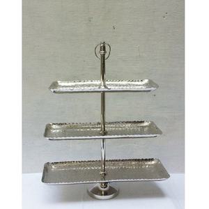 Round 3-Tier Fancy Shape Aluminium Eco-Friendly Customizable <b>Cake</b> <b>Stand</b> Metal Desserts Cupcakes Cookies Serving Platter - Product Image 6