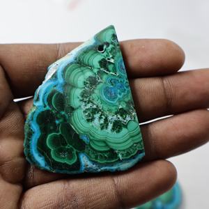 2024 fait à la main 100% naturel de haute qualité Malachite pierres précieuses perceuse gratuite pierres précieuses en vrac pour la fabrication de bijoux - Product Image 3