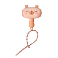 Porte-clés en peluche Capybara mignon qui couine, jouet anti-stress, ornement original de sac à dos de dessin animé, vente en gros