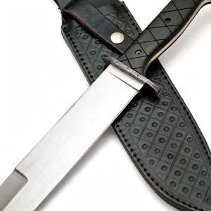 Couteau utilitaire à lame fixe en acier inoxydable pour le camping en plein air, manche en micarta noir texturé, fabrication sur mesure, OEM - Product Image 6