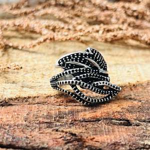 Bague Vintage Bohème à Pois Tribaux en Laiton pour Femme, Plaqué Argent, Motif Ethnique, Cadeau de Mariage et Fiançailles, Bijou de Doigt, Vente en Gros - Product Image 4