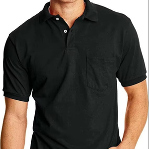 Polo de manga corta unisex clásico y básico de marca de moda, versión premium, con solapa de pony, holgado, de punto liso. - Product Image 1