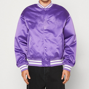 Veste universitaire en satin de baseball pour homme de haute qualité, décontractée, à manches longues, légère, tendance hiver, grandes tailles, prix raisonnable - Product Image 2