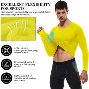 Camiseta de Compresión Deportiva Personalizada para Hombre, Manga Larga, Ropa Interior Deportiva, Camiseta para Correr, Venta al Por Mayor OEM - Product Image 4