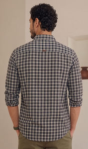 Camisa Casual de Hombre con Doble Botonadura y Micro Cuadros, 100% Algodón Transpirable, Verano, ODM - Product Image 2