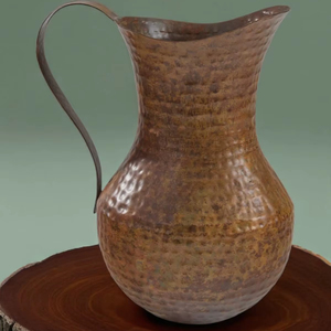 Juego de jarras de cobre para un uso prolongado en la cocina, juego de metal para servir agua con vasos, duradero, reutilizable, para cocina, comedor y bebidas. - Product Image 1