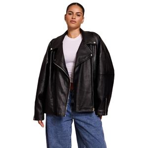 Chaqueta de Motocicleta de Cuero para Mujer, Teñida Lisa, Tejida, Transpirable, Impermeable, Diseño a Medida, Cuello de Solapa - Product Image 1
