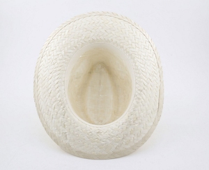Sombrero de paja de ala ancha estilo resort con protección UV perfecto para ropa de playa ofrecida en grandes cantidades al por mayor - Product Image 3