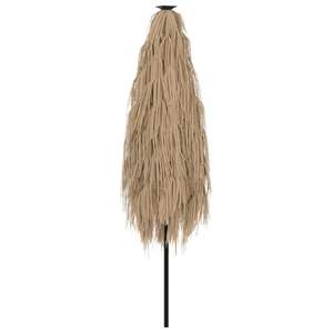 Grand parasol de jardin pliable en polyester marron et base pour l'extérieur - Product Image 6