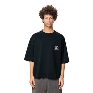 Summer 230 GSM Heavy Weight T-shirts Cotton Oversized T shirt Custom Logo Design Boxy Blank Men's T Shirt - Product Image 1