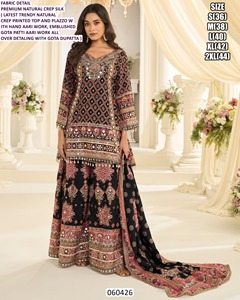 ชุดเดรสยาวแบบดั้งเดิมสำหรับงานแต่งงาน ผ้าไหมเครปสีขาว Meher Bandhani แห้งเร็ว เหมาะสำหรับผู้หญิง - Product Image 4