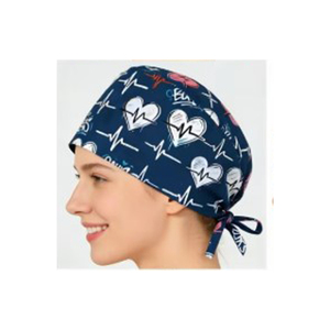 Wholesale Custom Medical <b>Scrub</b> <b>Cap</b> Nurse Surgical Hat Adjustable Tie Back Breathable Printed Head Cover OEM ODM Factory Supply - Product Image 5