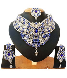 Luxury Color Bridal Necklace Set Women Zircon Flower Vintage <b>Wedding</b> Engagement Gift Jewelry Brides <b>Accessories</b> - Product Image 1