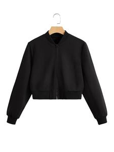Chaqueta bomber con cremallera sólida para mujer de la mejor calidad, chaqueta cómoda de diseño personalizado para hombre - Product Image 4