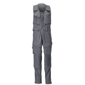 Men Flexible Bib Overalls Stretch Fabric Industrial Utility Workwear Apparel - Product Image 3