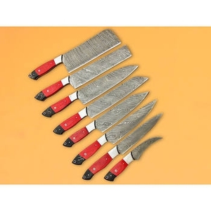 Juego de Cuchillos de Chef Japoneses de 8 Piezas, Acero de Damasco con Madera de Palisandro, Ecológicos, Profesionales, Gran Venta - Product Image 1