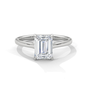 Luxury Gold <b>Silver</b> Ladies <b>Emerald</b> <b>Ring</b> 2.00 CTS Moissanite CVD Colour Stone CZ EGL VVS2 D VS1 Yellow White Rose Jewelry - Product Image 3