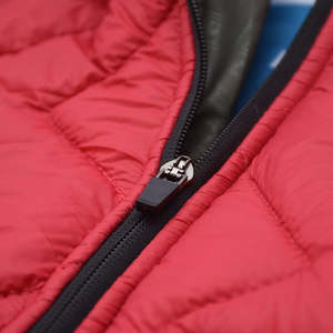 Veste matelassée rouge pour homme avec fermeture éclair, col montant, coupe-vent, vêtement d'extérieur décontracté pour l'hiver - Product Image 4