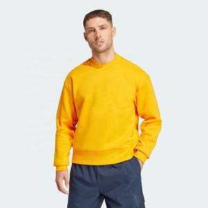 Productos Huzaifa, sudaderas con capucha amarillas Unisex personalizadas de alta calidad, sudaderas de cuello redondo para estampado de invierno - Product Image 1