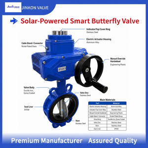 Válvula de Riego Inteligente, Válvula de Agua con Energía Solar, Válvula de <span class=keywords><strong>Mariposa</strong></span> Eléctrica 4G LoRa, Control Remoto para Riego Agrícola - Product Image 2