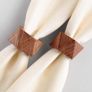 Wood Napkin Rings for <b>Weddings</b> Table Wholesale <b>Tissue</b> Holder Party Decoration Wooden Napkins Ring Factory - Product Image 3