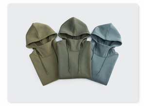 Sudadera con Capucha Oversize de Hip Hop para Hombre, de Felpa 100% Algodón, Tejido Grueso, Estilo Urbano, con Logotipo Personalizado OEM - Product Image 3