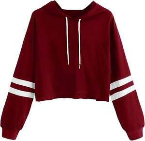 Sudaderas con Capucha Cortas de Manga Larga para Mujer, con Cierre de Cremallera y Logotipo Frontal, para Verano y Primavera - Product Image 1