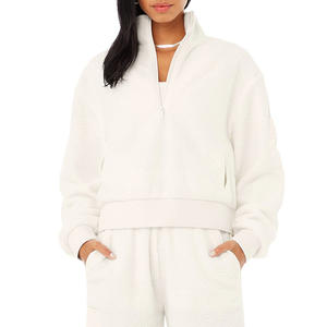 Sudadera con Capucha Corta de Moda al por Mayor para Mujer, Sudadera Oversize con Logo Personalizado, Estilo Urbano de Tendencia para Otoño/Invierno - Product Image 5