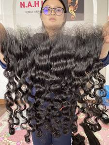 [REAL HD LACE] Fermeture de dentelle de cheveux cambodgiens vierges et frontale 4x4 5x5 6x6 Vente en gros Loose Deep Wave Soft Shiny - Product Image 4