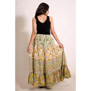 Cotton <b>Patchwork</b> Printed Handmade Bohemian Maxi <b>Skirt</b> Long Festival <b>Skirt</b> Women's Indian Fashion - Product Image 3