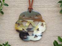 Collier pendentif animal en corne de buffle naturelle, fait main, de luxe, imperméable