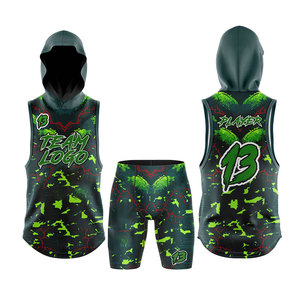 Ensemble de maillots de football 7 contre 7 sublimés à compression, personnalisables, avec drapeau d'entraînement pour quartier-back, pour uniforme de football 7v7 - Product Image 1