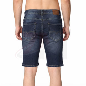 Pantalones Cortos de Mezclilla para Hombre, Corte Recto, Cintura Media, Lavado a la Piedra, Algodón, Casuales, Verano, Transpirables, Tejido, con Bolsillos - Product Image 5