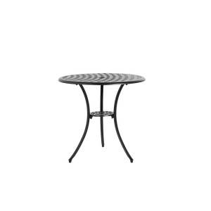 Ensemble bistrot 3 pièces en aluminium moulé résistant aux intempéries, comprenant une table et 2 chaises avec trou pour parasol, pour terrasse ou jardin - Product Image 4