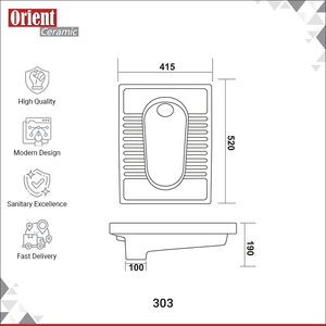 Fabricant leader vendant des toilettes à la turque en céramique de haute qualité, de style indien, pour usage domestique et commercial - Product Image 3