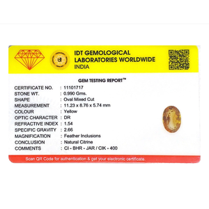 Citrino Natural Ovalado Cabujón de 4.95 Quilates, Gema Suelta para Joyería Fina - Product Image 4
