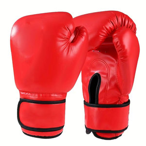 Gants de boxe personnalisés avec logo, en cuir PU noir mat, pour entraînement de Muay Thai, OEM ODM, vente en gros, gants de sparring pour sac de frappe - Product Image 6