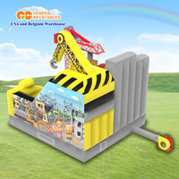 Parcours d'obstacles gonflable professionnel pour enfants, équipement de parc d'attractions en plein air pour le team building et les festivals