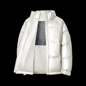 Veste matelassée personnalisée avec logo, style doudoune, rembourrage épais, coupe-vent, chaude, vente en gros directe usine - Product Image 4