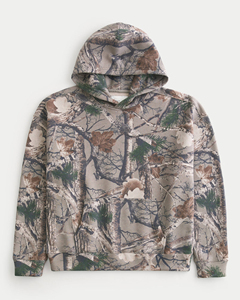 Custom Logo Boxy Fit <b>Camo</b> Hunting Pullover Hoodies Men Streetwear Cotton Sweatshirt Oversized Causal Style Men's Hoodies - Product Image 2