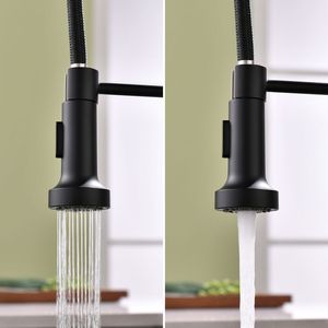 Rubinetto da Cucina Commerciale Monocomando Nero con Doccetta Estraibile per Lavello - Product Image 6