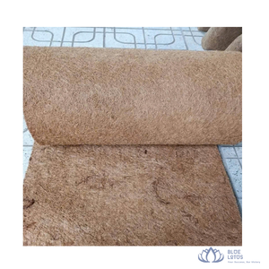 [MEILLEURES VENTES] Tapis de porte en fibre de coco fait main, robuste, avec support antidérapant pour entrée extérieure, protection du sol contre la saleté, bleu lotus - Product Image 1
