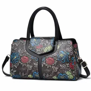 Borsa da donna classica in rilievo personalizzata di buona qualità all'ingrosso borsa Tote in pelle sintetica per le donne