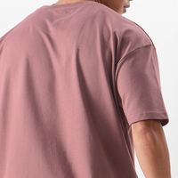 T-shirt pour homme en coton peigné 100% de haute qualité, tricoté, lourd, vente en gros, streetwear, logo personnalisé imprimé, manches courtes