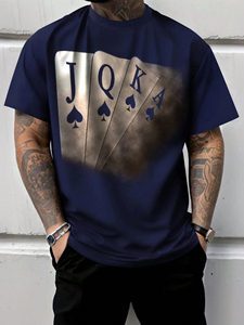 Men's Casual Acid Wash <b>Vintage</b> <b>T</b>-<b>Shirts</b> High Street Cotton Drop Shoulder with Custom O-neck Print Short Sleeves - Product Image 6