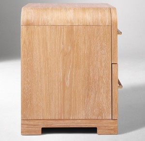 Modern Solid Mango Wood Nightstand With 2 Drawers Minimalist Bedroom Furniture <b>Storage</b> <b>Side</b> <b>Table</b> - Product Image 5