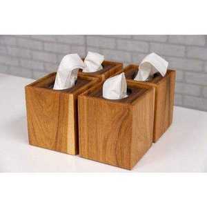 Caja de pañuelos de madera hecha a mano de alta calidad, organizador de servilletas ecológico, dispensador decorativo moderno. - Product Image 2