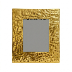 Elegant Hand-Hammered Square Desktop <b>Frame</b> Polished <b>Gold</b> Metal Photo <b>Frame</b> for Luxury Hotel and Boutique Gifting - Product Image 2